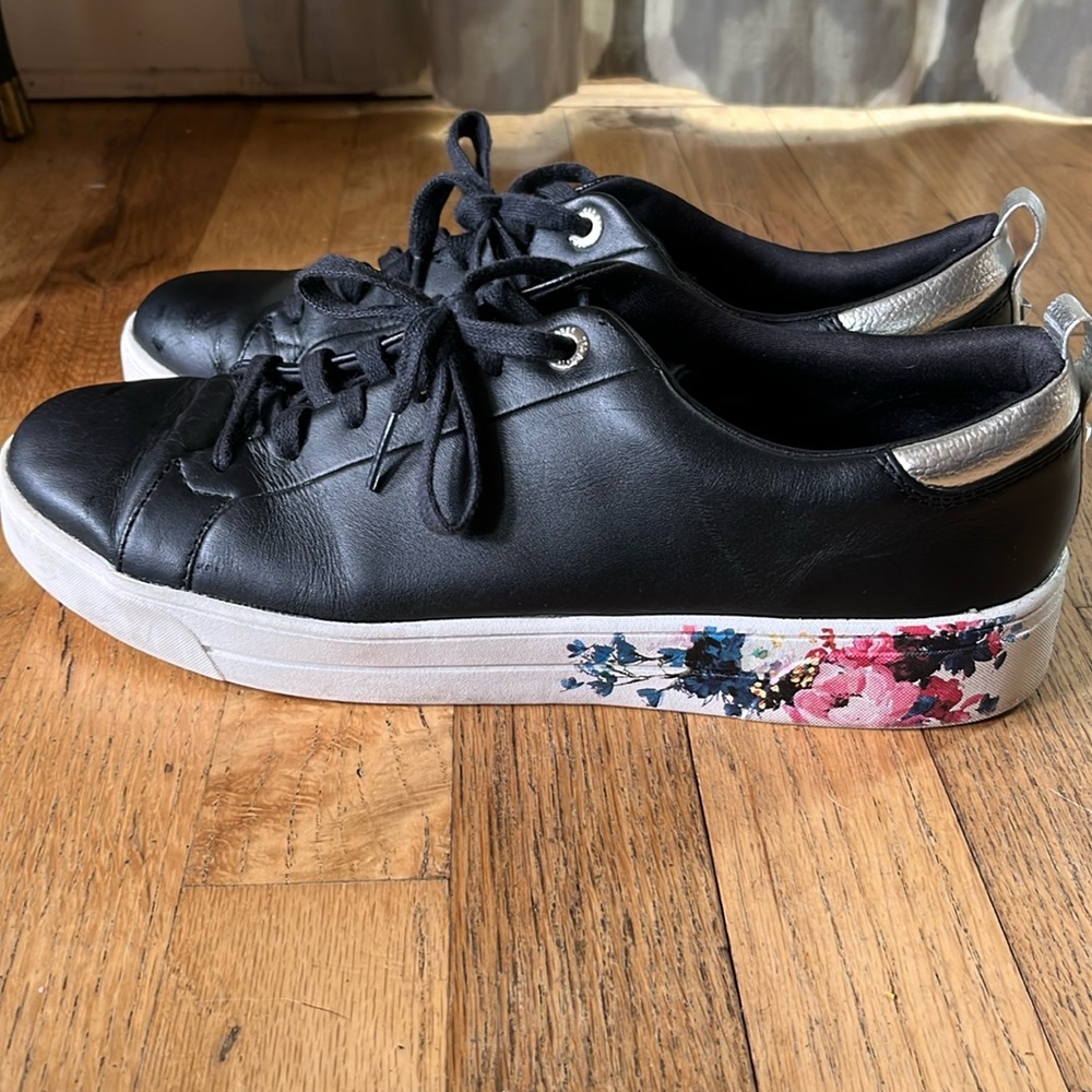 Ted baker black sneakers flowers 10